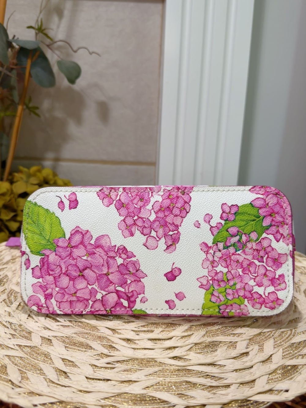 Dooney & Bourke Lilac/Pink Floral Pattern Hydrangea Mini Satchel Purse Rare/Cute - Picture 6 of 8